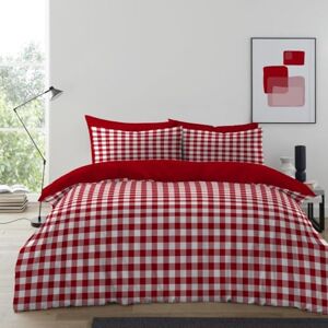GC GAVENO CAVAILIA Gingham Check Duvet Cover Single 2 Piece Red Tartan Bedding Check Single Duvet Cover Set With Pillowcase Washable Reversible Microfiber Plain Quilt Cover Set (135x200 Cm) GC GAVENO CAVAILIA Gingham Check Duvet Cover Single 2 Piece Red Tartan Bedding Check Single Duvet Cover Set With Pillowcase Washable Reversible Microfiber Plain Quilt Cover Set (135x200 Cm)
