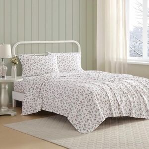 Laura Ashley Full Bed Sheets, Cotton Flannel Bedding Set with Matching Pillowcases, Brushed for Extra Softness, Deep Pocket, Oeko-Tex Certified (Berry Bright Red) Laura Ashley Full Bed Sheets, Cotton Flannel Bedding Set with Matching Pillowcases, Brushed for Extra Softness, Deep Pocket, Oeko-Tex Certified (Berry Bright Red)