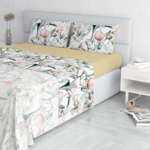Italian Bed Linen Fashion Microfibre Duvet Cover Set, Made in Italy, Denny, Double Italian Bed Linen Fashion Microfibre Duvet Cover Set, Made in Italy, Denny, Double