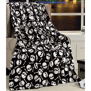 Elegant Comfort Lightweight Throw Blanket- Halloween Themed, Soft, Cozy and Plush- Throw Blankets, Perfect for Lounging This Spooky Season, 50 x 60 inches, Skull & Bones, Throw Blanket Elegant Comfort Lightweight Throw Blanket- Halloween Themed, Soft, Cozy and Plush- Throw Blankets, Perfect for Lounging This Spooky Season, 50 x 60 inches, Skull & Bones, Throw Blanket