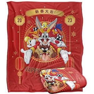 LOGOVISION LOONEY TUNES Blanket, 152 x 127 cm Year of The Rabbit Bugs Bunny Group 2023 New Year Silky Touch Super Soft Throw Blanket LOGOVISION LOONEY TUNES Blanket, 152 x 127 cm Year of The Rabbit Bugs Bunny Group 2023 New Year Silky Touch Super Soft Throw Blanket