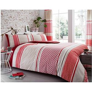 GC GAVENO CAVAILIA Luxury Soft & Cosy Geometric Dotted Duvet Cover, Easy Care Reversible Printed Striped Quilt Bedding Set, Polycotton, Natural, King GC GAVENO CAVAILIA Luxury Soft & Cosy Geometric Dotted Duvet Cover, Easy Care Reversible Printed Striped Quilt Bedding Set, Polycotton, Natural, King