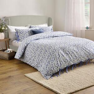 Wylder Nature Hannah Duvet Cover Set – 100% Tumbled Cotton Floral Bedding with Bow Closures (Blue Single) Wylder Nature Hannah Duvet Cover Set – 100% Tumbled Cotton Floral Bedding with Bow Closures (Blue Single)