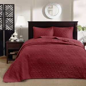 Madison Park All Season, Lightweight Coverlet Bedspread Bedding Set, Matching Shams, Microfiber, Red, Queen(102"x118") Madison Park All Season, Lightweight Coverlet Bedspread Bedding Set, Matching Shams, Microfiber, Red, Queen(102"x118")