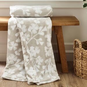 Catherine Lansfield Brooke Floral Cosy Fleece 200x240cm Blanket Throw Natural Catherine Lansfield Brooke Floral Cosy Fleece 200x240cm Blanket Throw Natural