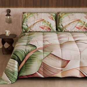 PETTI Artigiani Italiani Winter Quilt, Winter Duvet, Double Sided Quilt, Solid Colour and Digital Floral Print 25 191, 100% Microfibre, Made in Italy PETTI Artigiani Italiani Winter Quilt, Winter Duvet, Double Sided Quilt, Solid Colour and Digital Floral Print 25 191, 100% Microfibre, Made in Italy