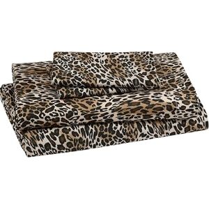 Elite Home Products Microfiber Leopard King Sheet Set - Bed Sheets Elite Home Products Microfiber Leopard King Sheet Set - Bed Sheets
