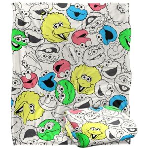 LOGOVISION Sesame Street Blanket, 152 x 127 cm Character Face Pattern Silky Touch Super Soft Throw Blanket LOGOVISION Sesame Street Blanket, 152 x 127 cm Character Face Pattern Silky Touch Super Soft Throw Blanket