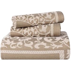 Superior Cotton Blend Bedspread Set, Includes Oversized Bedspread and 2 Matching Pillow Shams, Light Weight Blanket, Bedding Decor, Jacquard Vintage Floral Mandala, Lyron Collection King, Taupe Superior Cotton Blend Bedspread Set, Includes Oversized Bedspread and 2 Matching Pillow Shams, Light Weight Blanket, Bedding Decor, Jacquard Vintage Floral Mandala, Lyron Collection King, Taupe