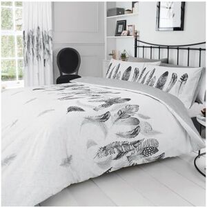 GC GAVENO CAVAILIA Reversible Feathers Duvet Cover Quilt Easy Care Poly Cotton Bedding Sets, Polycotton, White, King GC GAVENO CAVAILIA Reversible Feathers Duvet Cover Quilt Easy Care Poly Cotton Bedding Sets, Polycotton, White, King