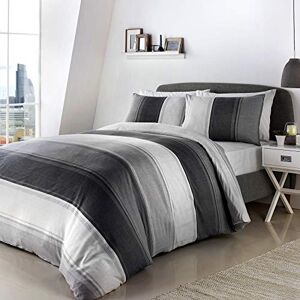 Fusion White & Grey Wide Stripe Duvet Cover Super King Bedding Size (26x 220cm) Contemporary Stripe Duvet Cover in Grey Grey Lined Bedding Set Betley Classic Collection Fusion White & Grey Wide Stripe Duvet Cover Super King Bedding Size (26x 220cm) Contemporary Stripe Duvet Cover in Grey Grey Lined Bedding Set Betley Classic Collection