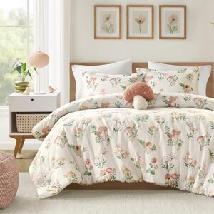 Intelligent Design Queen Comforter Set, Whimsical Floral & Mushroom Cottage Design, Microfiber Lightweight All Seasons Down Alternative Bedding, Sham & Décor Pillow, Gwen, Full/Queen Green 4 Piece Intelligent Design Queen Comforter Set, Whimsical Floral & Mushroom Cottage Design, Microfiber Lightweight All Seasons Down Alternative Bedding, Sham & Décor Pillow, Gwen, Full/Queen Green 4 Piece