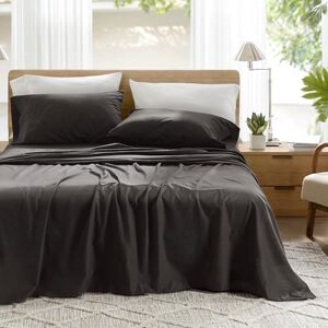 Comfort Spaces 100% Cotton Sheets Queen, Breathable, Ultra Soft Cotton Sheets, Naturally Cool Cotton Bed Sheets with 14" Elastic Pocket Fits up to 16" Mattress, All Season Sheet Set, Black 4 Piece Comfort Spaces 100% Cotton Sheets Queen, Breathable, Ultra Soft Cotton Sheets, Naturally Cool Cotton Bed Sheets with 14" Elastic Pocket Fits up to 16" Mattress, All Season Sheet Set, Black 4 Piece
