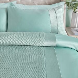 Soiree Iras Duck Egg Velvet Satin Bedding Set - Bedding Set Soiree Iras Duck Egg Velvet Satin Bedding Set - Bedding Set