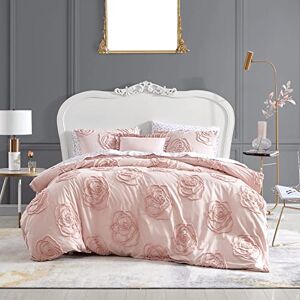 Betsey Johnson King Duvet Cover Set, Reversible Cotton Bedding with Matching Shams & Bonus Throw Pillow, Ideal for All Seasons (Rambling Roses Pink, King) Betsey Johnson King Duvet Cover Set, Reversible Cotton Bedding with Matching Shams & Bonus Throw Pillow, Ideal for All Seasons (Rambling Roses Pink, King)