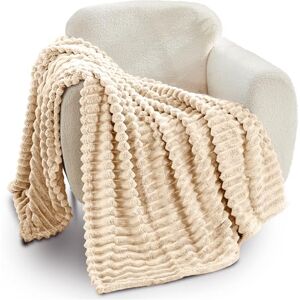 GC GAVENO CAVAILIA Ribbed Blanket Throw Fluffy Fleece Throws For Sofas, Bed, Settee, Couch Comfortable Extra Large Blankets & Throws King Size 200x240 Cm Cream GC GAVENO CAVAILIA Ribbed Blanket Throw Fluffy Fleece Throws For Sofas, Bed, Settee, Couch Comfortable Extra Large Blankets & Throws King Size 200x240 Cm Cream