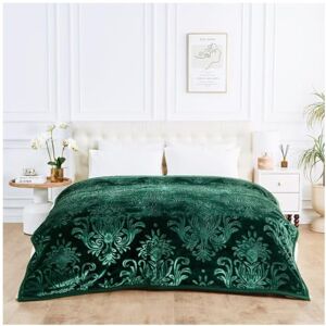 GC GAVENO CAVAILIA 4kg Heavy Weighted Blanket King Size 2Ply Fleece Blanket Warm, Thick Bed Throws Heavy Blanket Stress-Anxiety Relief, Deep Sleep Blankets for Bed (200x240 cm) Dark Green GC GAVENO CAVAILIA 4kg Heavy Weighted Blanket King Size 2Ply Fleece Blanket Warm, Thick Bed Throws Heavy Blanket Stress-Anxiety Relief, Deep Sleep Blankets for Bed (200x240 cm) Dark Green