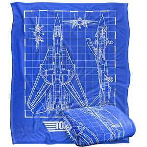 LOGOVISION Top Gun Blanket, 152 x 127 cm Plane Blueprint Silky Touch Super Soft Throw Blanket, 50" x 60 LOGOVISION Top Gun Blanket, 152 x 127 cm Plane Blueprint Silky Touch Super Soft Throw Blanket, 50" x 60