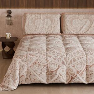 PETTI Artigiani Italiani Winter Quilt, Double Sided Double Duvet Plain and Digital Print, Shabby 04 321, 100% Microfibre, Made in Italy PETTI Artigiani Italiani Winter Quilt, Double Sided Double Duvet Plain and Digital Print, Shabby 04 321, 100% Microfibre, Made in Italy