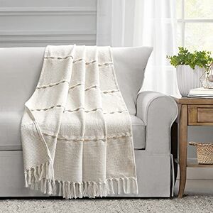 Lush Decor Herringbone Stripe Yarn Dyed Cotton Woven Tassel Blanket, 60" x 50", Neutral & White Lush Decor Herringbone Stripe Yarn Dyed Cotton Woven Tassel Blanket, 60" x 50", Neutral & White