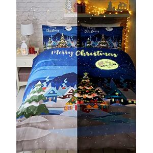 Bedlam Glow In The Dark Christmas Reversible Duvet Cover Set, Multi, Single Bedlam Glow In The Dark Christmas Reversible Duvet Cover Set, Multi, Single