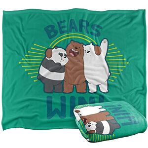 LOGOVISION We Bare Bears Bears Win Silky Touch Super Soft Throw Blanket 152 X 127 cm, White LOGOVISION We Bare Bears Bears Win Silky Touch Super Soft Throw Blanket 152 X 127 cm, White