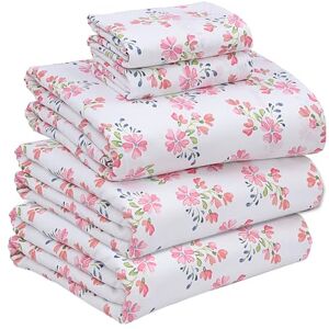 Ruvanti 100% Cotton Split King Sheets Sets for Adjustable Bed, 5 PCs, Soft & Breathable Percale Weave Bedding, Deep Pocket 16", Hotel Standard, Crisp Cool Feel & Durable, Floral Sheet, Bloomex Ruvanti 100% Cotton Split King Sheets Sets for Adjustable Bed, 5 PCs, Soft & Breathable Percale Weave Bedding, Deep Pocket 16", Hotel Standard, Crisp Cool Feel & Durable, Floral Sheet, Bloomex