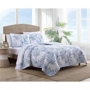 Tommy Bahama Reversible Cotton Bedding with Matching Sham, Lightweight Home Decor for All Seasons, 100%, Blue, King Tommy Bahama Reversible Cotton Bedding with Matching Sham, Lightweight Home Decor for All Seasons, 100%, Blue, King