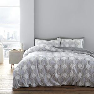 Bianca Atticus Geometric 200 Thread Count Cotton Single Duvet Cover Set with Pillowcase Grey Bianca Atticus Geometric 200 Thread Count Cotton Single Duvet Cover Set with Pillowcase Grey