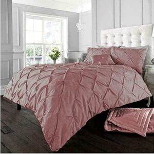 GC GAVENO CAVAILIA Pinch Pleat Duvet Cover Sets, Pintuck Bedding Set With Matching Pillowcases, Pink, Super King Bed Set GC GAVENO CAVAILIA Pinch Pleat Duvet Cover Sets, Pintuck Bedding Set With Matching Pillowcases, Pink, Super King Bed Set