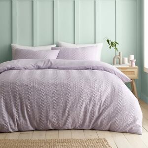 Catherine Lansfield Heatset Wave Super King Duvet Cover Set with Pillowcases Lilac Catherine Lansfield Heatset Wave Super King Duvet Cover Set with Pillowcases Lilac