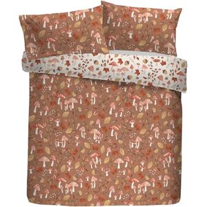 Fusion Woodland Dreams Duvet Cover Set, 52% Recycled Polyester 48% Cotton, Super-King 260x220cm, Natural, Floral Pattern, Reversible, Orange Fusion Woodland Dreams Duvet Cover Set, 52% Recycled Polyester 48% Cotton, Super-King 260x220cm, Natural, Floral Pattern, Reversible, Orange