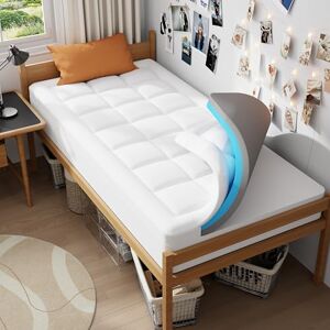 ELEMUSE Dual-layer Memory Foam Mattress Topper with Bamboo Pillow Top Cover for Back Pain Relief, with OEKO-TEX & CertiPUR-US (Single 90x190cm,10cm) ELEMUSE Dual-layer Memory Foam Mattress Topper with Bamboo Pillow Top Cover for Back Pain Relief, with OEKO-TEX & CertiPUR-US (Single 90x190cm,10cm)