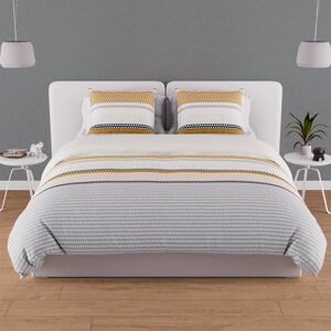 Soleil d'ocre , Thales Mustard Cotton Duvet Cover Set 57 Thread Count 140 x 200 cm Soleil d'ocre , Thales Mustard Cotton Duvet Cover Set 57 Thread Count 140 x 200 cm