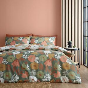 Fusion Green & Natural Flower Art Abstract Duvet Cover King Bedding Size (230 x 220cm) Reversible Design (2 Colours) Easy Care & Washable Brush Paint Flower Duvet Cover in Natural & Green Fusion Green & Natural Flower Art Abstract Duvet Cover King Bedding Size (230 x 220cm) Reversible Design (2 Colours) Easy Care & Washable Brush Paint Flower Duvet Cover in Natural & Green