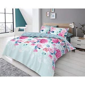 Super Dreamer 4 Pcs Complete Floral Bedding Set- Flower Printed Duvet Cover Double Size,Fitted Sheet with Pillowcases-Polycotton Reversible Bed Set Super Dreamer 4 Pcs Complete Floral Bedding Set- Flower Printed Duvet Cover Double Size,Fitted Sheet with Pillowcases-Polycotton Reversible Bed Set