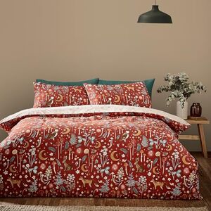 Catherine Lansfield Enchanted Twilight Animals Reversible Double Duvet Cover Set with Pillowcases Burnt Orange Catherine Lansfield Enchanted Twilight Animals Reversible Double Duvet Cover Set with Pillowcases Burnt Orange
