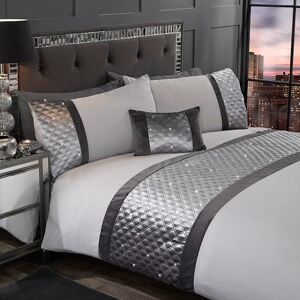 Rapport Home Luxury Embroidered Silver Duvet Cover Set Embellishment Premium Bedding Single 2 Piece Duvet Cover Set (135 x 200 cm) Rapport Home Luxury Embroidered Silver Duvet Cover Set Embellishment Premium Bedding Single 2 Piece Duvet Cover Set (135 x 200 cm)
