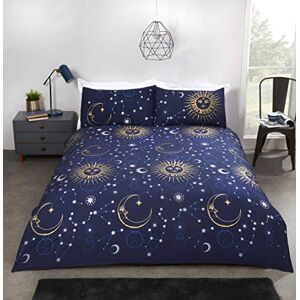 Rapport Home Celestial Duvet Cover Bed Set, Polycotton, Navy, Single Rapport Home Celestial Duvet Cover Bed Set, Polycotton, Navy, Single