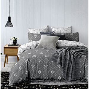 DecoKing Linen pillowcase, 80x80, white grey, anthracite graphite steel, geometric pattern,, white grey, anthracite steel hypnosis collection, snowy night, Microfibre, Stahl Weiß, 200x200 cm DecoKing Linen pillowcase, 80x80, white grey, anthracite graphite steel, geometric pattern,, white grey, anthracite steel hypnosis collection, snowy night, Microfibre, Stahl Weiß, 200x200 cm