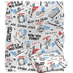 LOGOVISION FRIENDS Tag Lines Officially Licensed Silky Touch Super Soft Throw Blanket 152 x 127 cm LOGOVISION FRIENDS Tag Lines Officially Licensed Silky Touch Super Soft Throw Blanket 152 x 127 cm