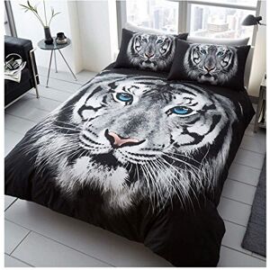GC GAVENO CAVAILIA GAVENO CAVAILIA Easy Care Wildlife Bedding, 3D Animal Duvet Cover Tiger Face Wild Life Quilt Set Luxury Beding, Polycotton, White, DOUBLE, 548904 GC GAVENO CAVAILIA GAVENO CAVAILIA Easy Care Wildlife Bedding, 3D Animal Duvet Cover Tiger Face Wild Life Quilt Set Luxury Beding, Polycotton, White, DOUBLE, 548904