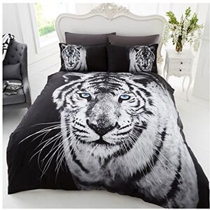 GC GAVENO CAVAILIA 3D Wildlife Duvet Cover Animal Printed Quilt Set Luxury Bedding, Polycotton, Grey Tiger, King GC GAVENO CAVAILIA 3D Wildlife Duvet Cover Animal Printed Quilt Set Luxury Bedding, Polycotton, Grey Tiger, King
