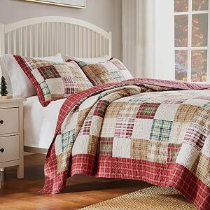 Greenland Home Oxford 100% Cotton Quilt Set - Quilt, Pillow Shams, Red Greenland Home Oxford 100% Cotton Quilt Set - Quilt, Pillow Shams, Red