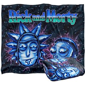 LOGOVISION RICK AND MORTY Blanket, 152 x 127 cm Metal Heads Silky Touch Super Soft Throw Blanket LOGOVISION RICK AND MORTY Blanket, 152 x 127 cm Metal Heads Silky Touch Super Soft Throw Blanket