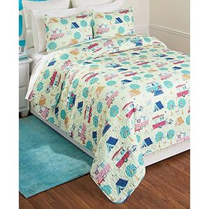 The Lakeside Collection Retro Glamping Lifestyle Full/Queen Bed Quilt Set with 2 Pillow Shams The Lakeside Collection Retro Glamping Lifestyle Full/Queen Bed Quilt Set with 2 Pillow Shams