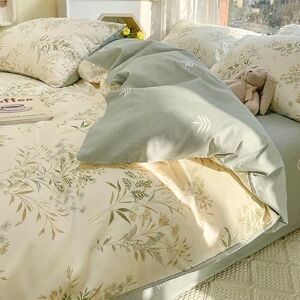 zeyekuku 4pcs Duvet Cover Set- 100% Cotton Comfort Duvet Cover Set,Include a Duvet Cover,a Deep Pocket Fitted Sheet,2 Pillow Shams Home Bedding with Zipper Closure for All Season (Queen, Floral) zeyekuku 4pcs Duvet Cover Set- 100% Cotton Comfort Duvet Cover Set,Include a Duvet Cover,a Deep Pocket Fitted Sheet,2 Pillow Shams Home Bedding with Zipper Closure for All Season (Queen, Floral)