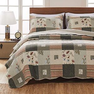 Greenland Home Sedona Set Trapunta in Cotone, Poliestere, Grigio - Bedding Set Greenland Home Sedona Set Trapunta in Cotone, Poliestere, Grigio - Bedding Set