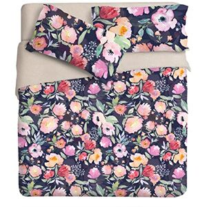 Ipersan Fine-Art Duvet Cover Set 2 Squares, Cotton, Multi-Coloured, Queen-Size Bed Ipersan Fine-Art Duvet Cover Set 2 Squares, Cotton, Multi-Coloured, Queen-Size Bed