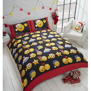 Rapport Home Christmas Icons Kingsize Duvet Cover Set Black Reversible Bedding Set with Printed Pillowcase Rapport Home Christmas Icons Kingsize Duvet Cover Set Black Reversible Bedding Set with Printed Pillowcase